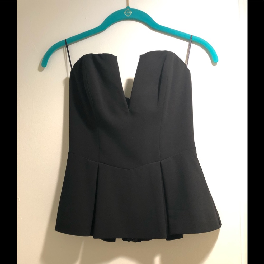 NWT GUESS Strapless Plunge Neck Top - Picture 4 of 6